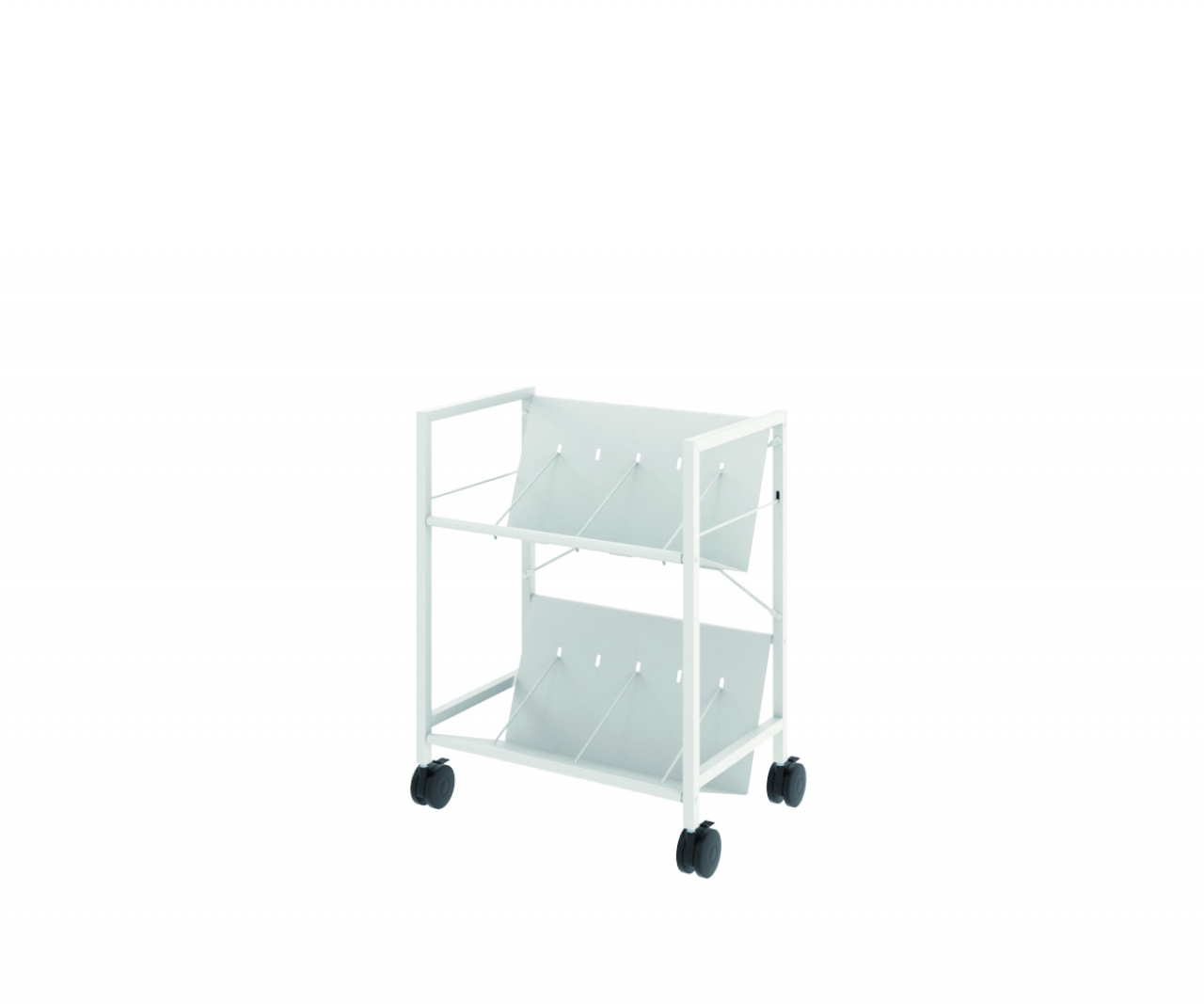 高耐荷重ファイルワゴン 2段 ホワイト