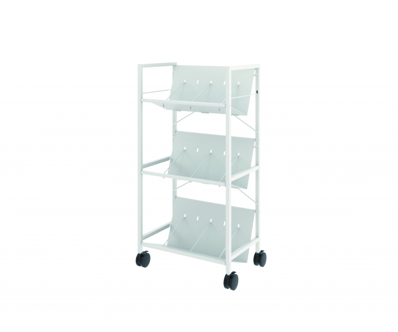 高耐荷重ファイルワゴン 3段 ホワイト